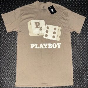 Playboy Tan Graphic T-Shirt for Men